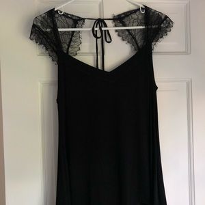 Anthropologie Black Lace Top